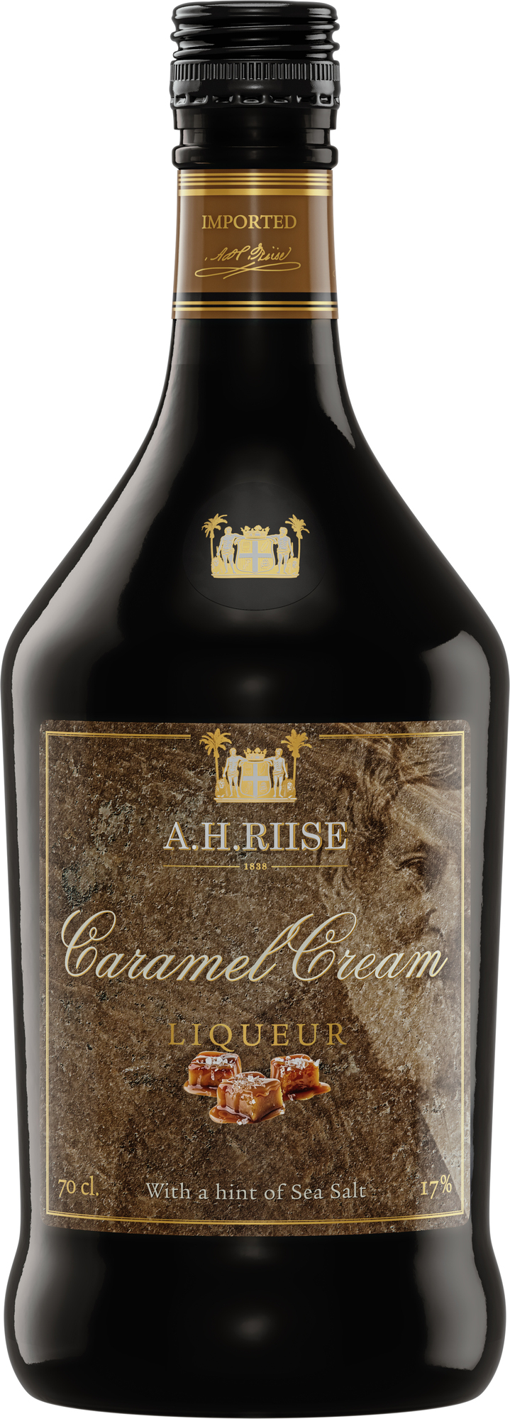 A.H. Riise Caramel Cream Liqueur 17% 0,7l (čistá fľaša)