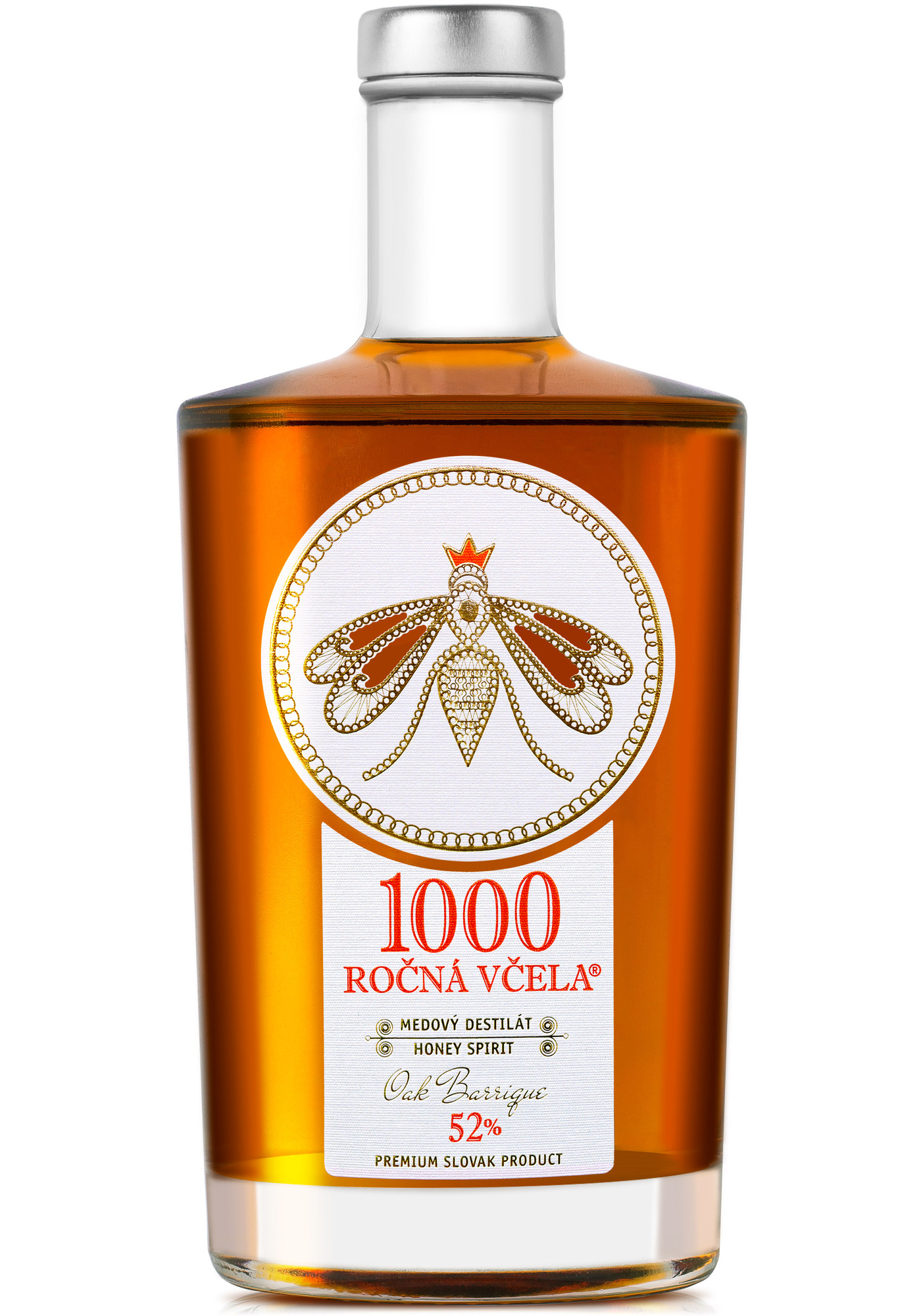 1000 ročná včela 52% 0,7l (čistá fľaša)