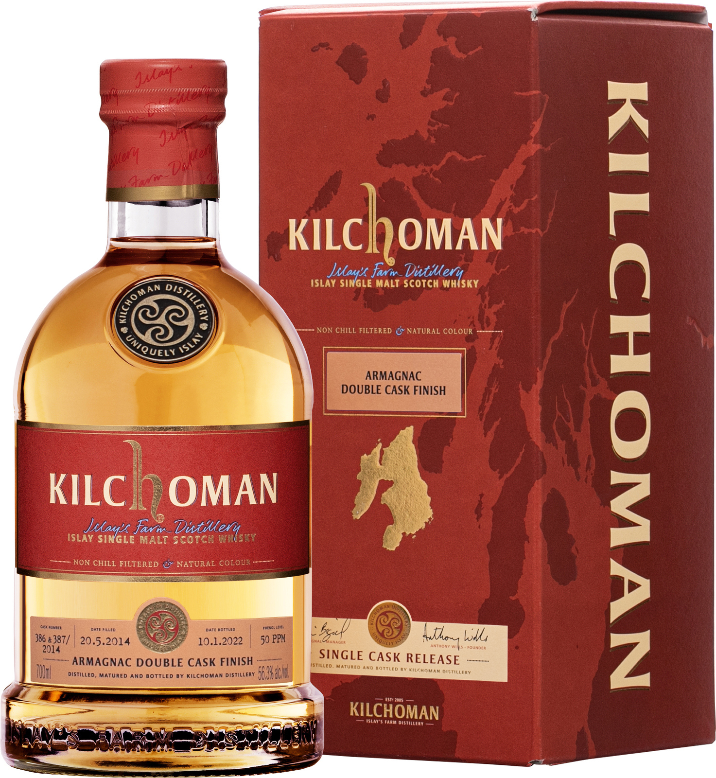 Kilchoman Armagnac Double Cask Finish #386 & 387/2014 56,3% 0,7l