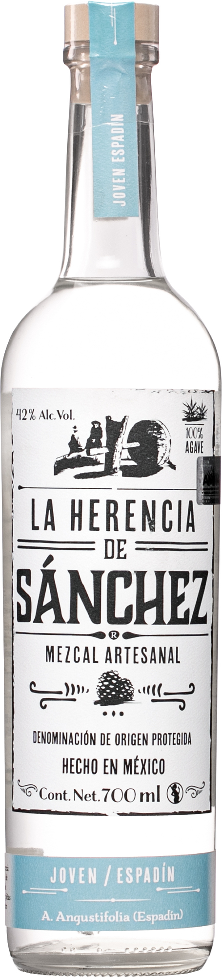 La Herencia de Sánchez Mezcal Artesanal 42% 0,7l (čistá fľaša)