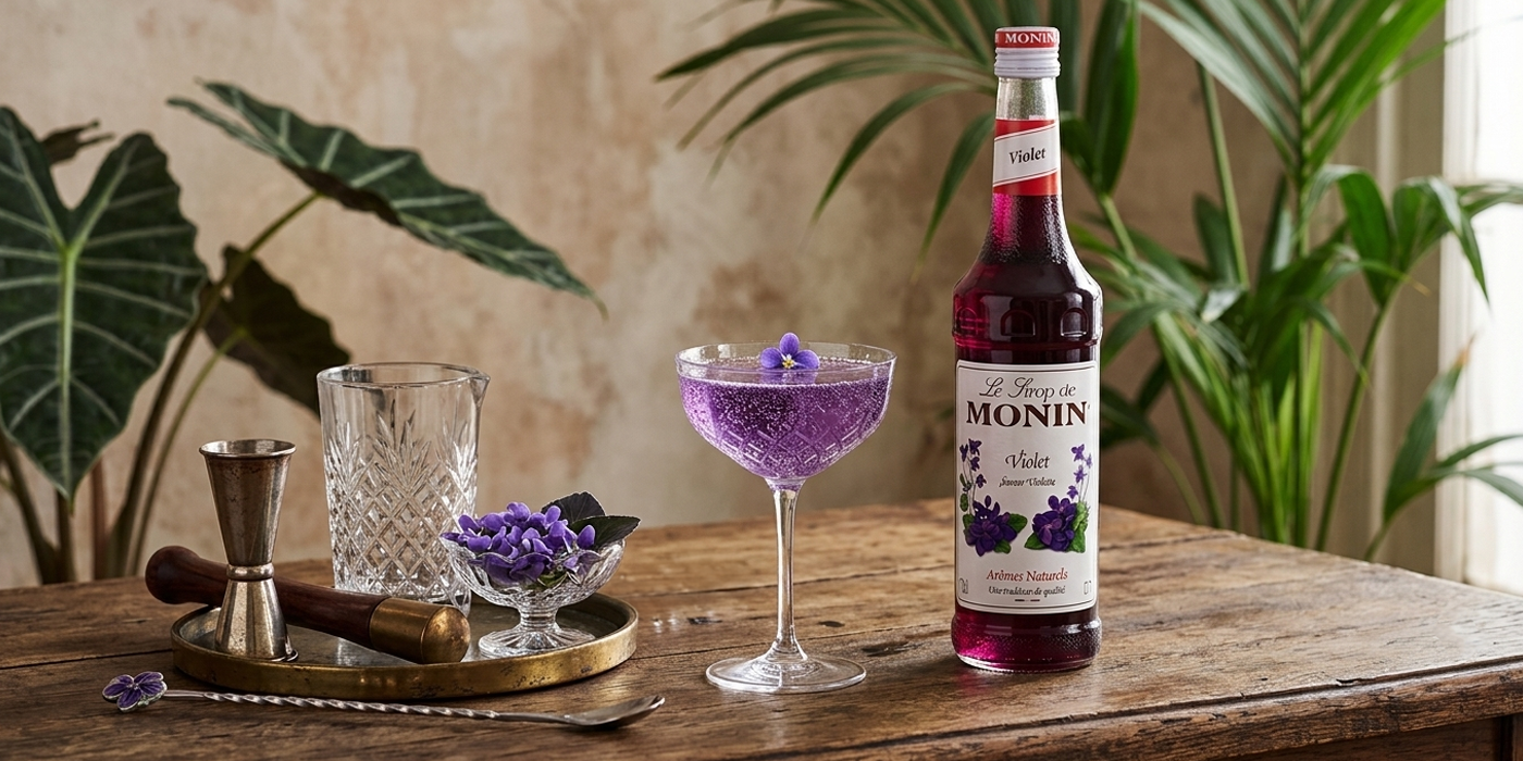 Monin Violet fialový svadobný prípitok