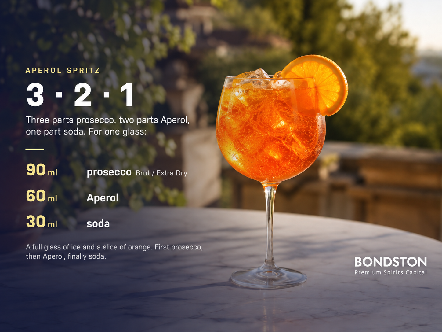 Recipe Aperol Spritz , orange italian drink sparkling