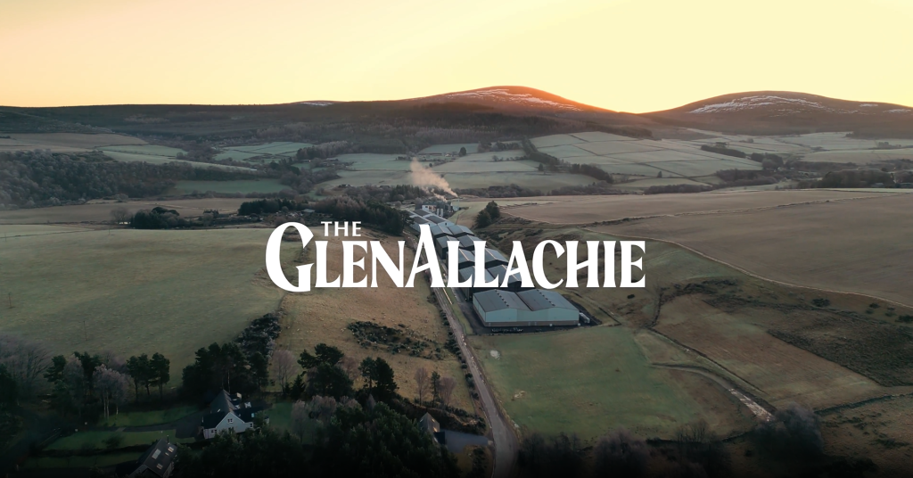 GlenAllachie logo and view of the distillery | Bondston