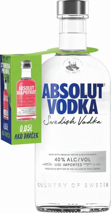 Absolut 0,7l + Absolut Grapefruit 0,05l