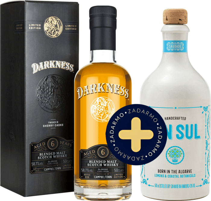 Bundle Darkness Campbeltown 6 Year Old + Gin Sul free