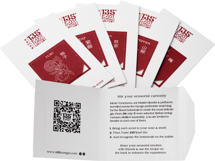 135° East Hyogo Dry Gin + set of cards