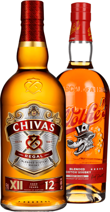 Bundle Chivas Regal 12 Year Old + Wolfie&#039;s Blended Scotch Whisky