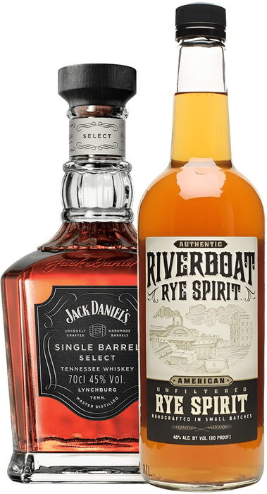 Set Jack Daniel&#039;s Single Barrel + Riverboat Small Batch Unfiltered Rye