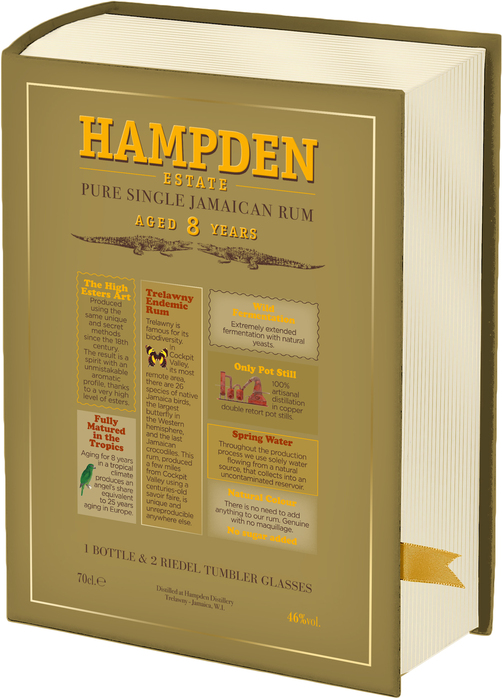 Hampden 8 ročný + 2 poháre