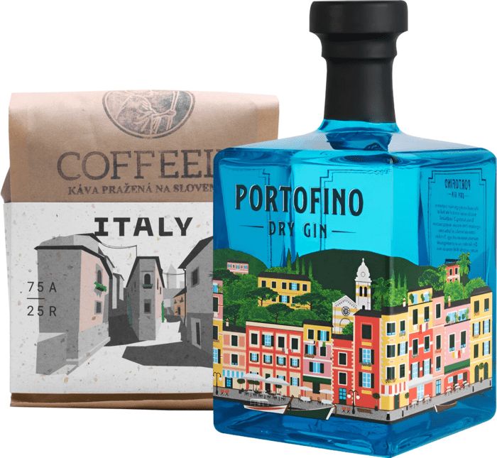 Set Portofino Dry Gin + Coffeein Italy 200g