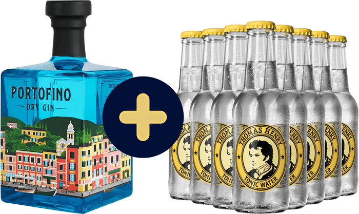 Bundle Portofino Dry Gin + 8x Thomas Henry Tonic Water free