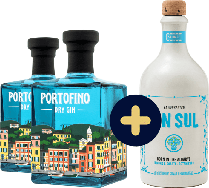 Set 2x Portofino Dry Gin + Gin Sul zadarmo