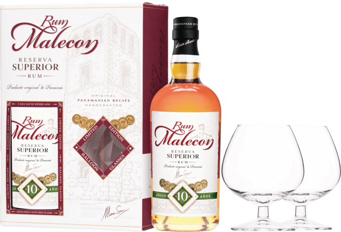 Malecon Reserva Superior 10 Year Old + 2 glasses