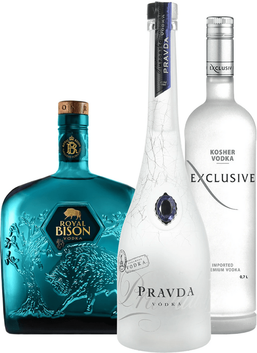 Set Pravda Kosher for Passover + Royal Bison + Exclusive Kosher Vodka