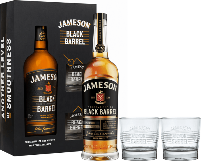 Jameson Black Barrel + 2 poháre - poškodený obal