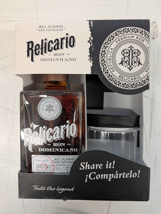 Relicario Ron Dominicano Superior + 1 sklenice - poškozený