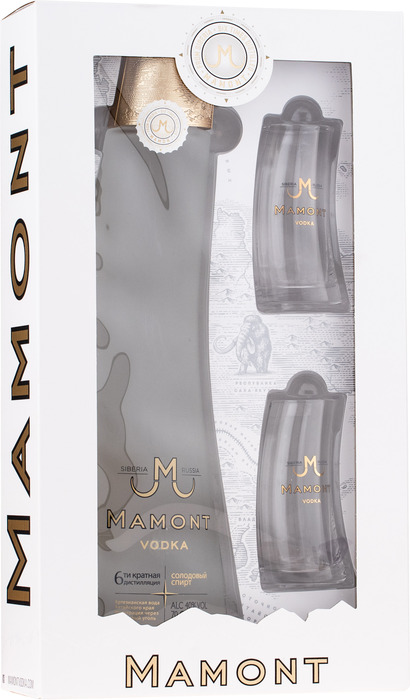 Mamont Vodka + 2 poháre