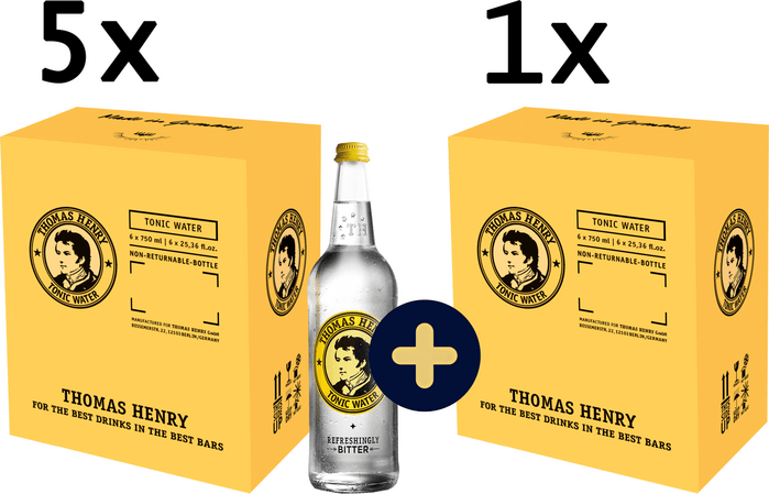 Set Thomas Henry Tonic Water 5+1 kartón zadarmo 0,75l