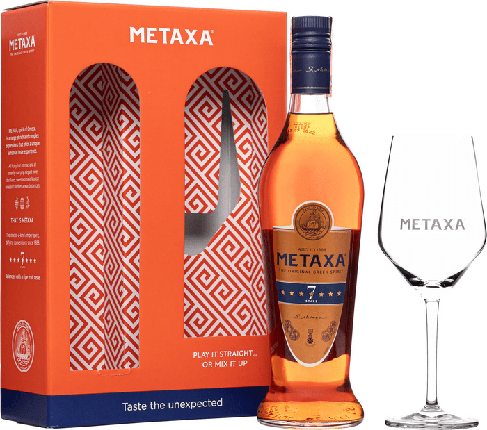 Metaxa 7* + 1 pohár - poškodený obal