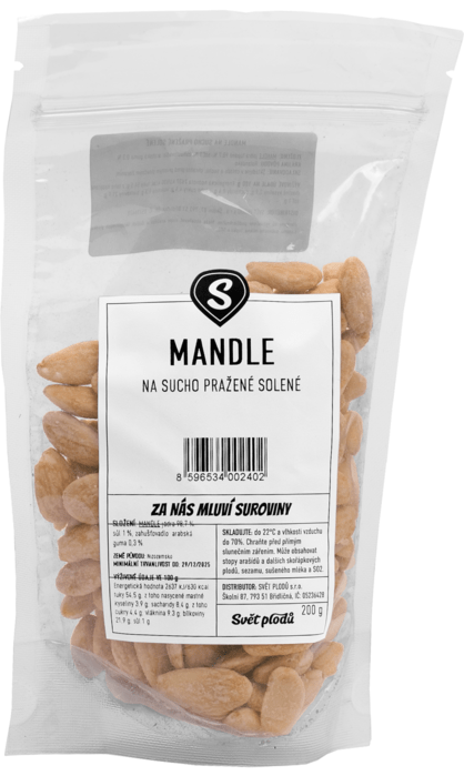Svět plodů Mandle Pražené Solené 200 g