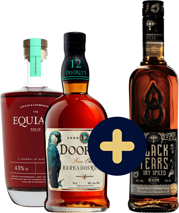 Set Equiano + Doorly&#039;s 12 ročný + Black Tears Spiced zadarmo