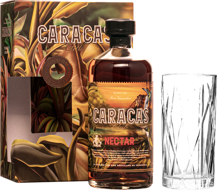 Ron Caracas Nectar + glass