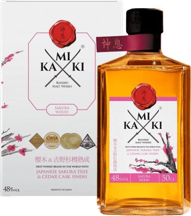 Kamiki Sakura Wood Whiskey - damaged box