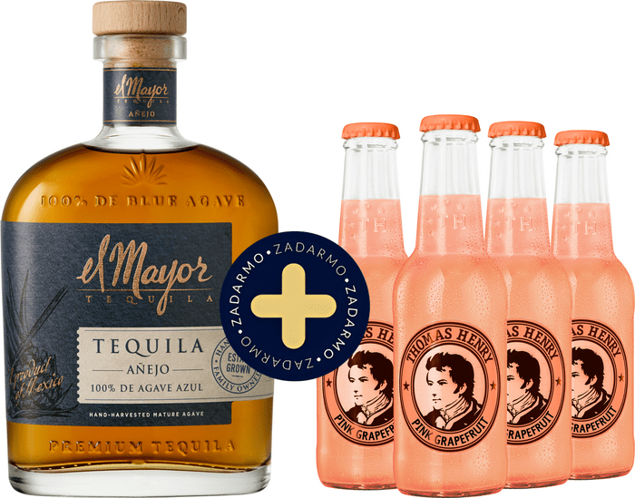 Set El Mayor Anejo + 4x Thomas Henry Grapefruit 0,2l zdarma