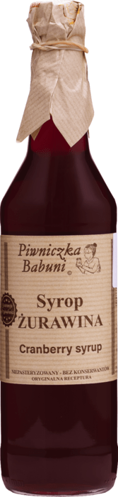 Piwniczka Babuni Brusinkový Sirup 0,5l