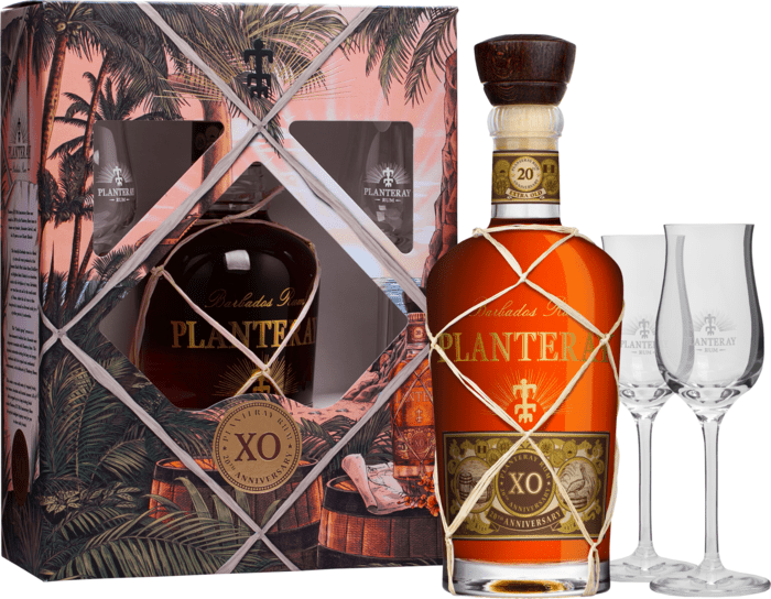 Planteray XO 20th Anniversary + 2 poháre