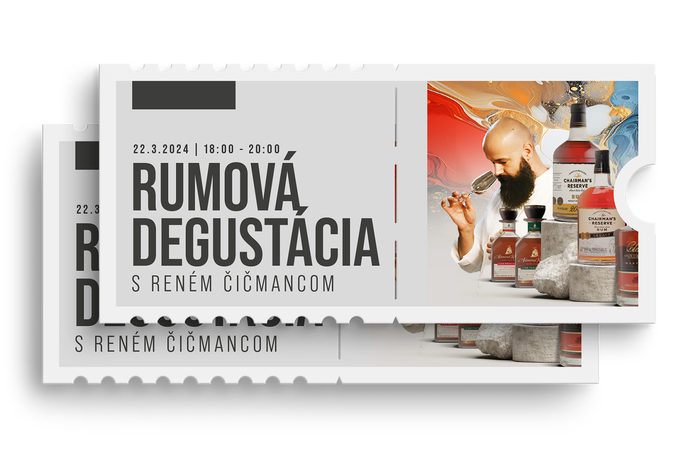 Vstupenka na  rumovú degustáciu 22.3.2024 v Bratislave