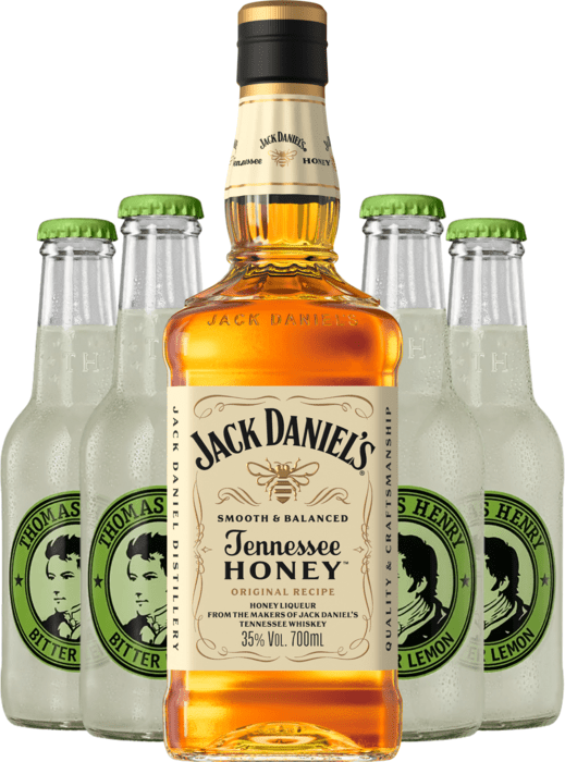 Set Jack Daniel&#039;s Honey + 4x Thomas Henry Bitter Lemon