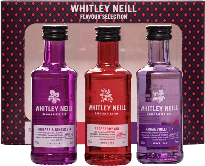 Whitley Neill Set 3 x 0,05l Rhubarb + Raspberry + Pharma Violet
