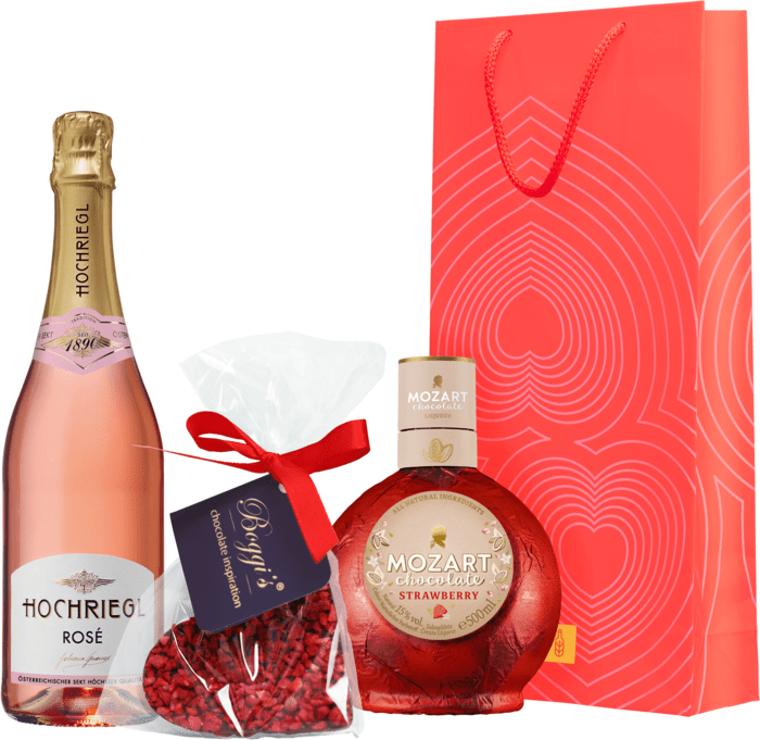 Set Hochriegl Rosé + Mozart Strawberry + Boggi&#039;s Srdce