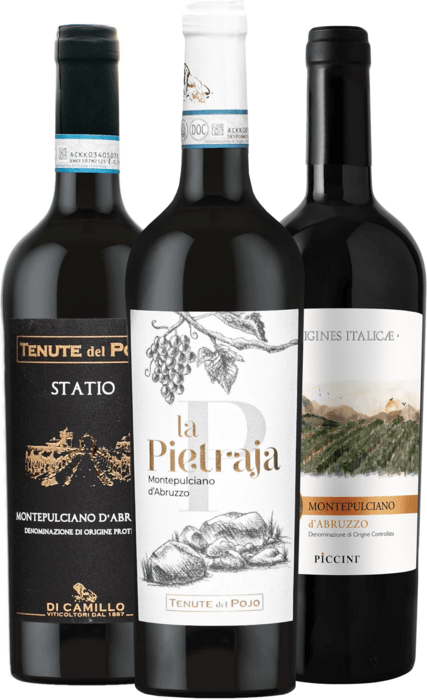 Set 3x oblasť Montepulciano d&#039;Abruzzo