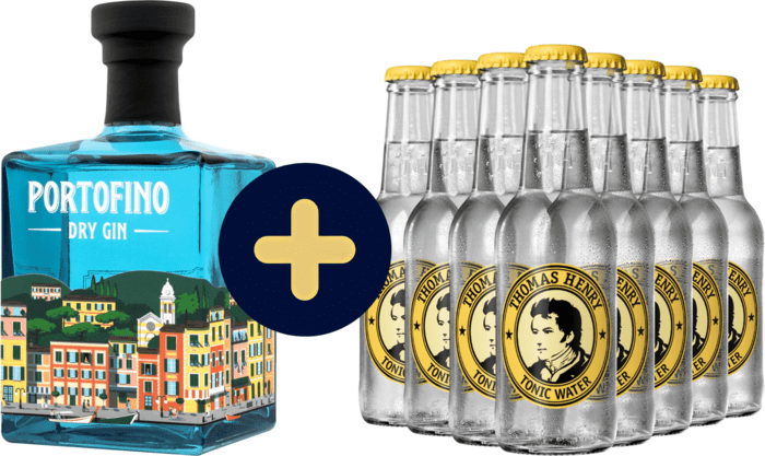 Bundle Portofino Dry Gin + 8x Thomas Henry Tonic Water free