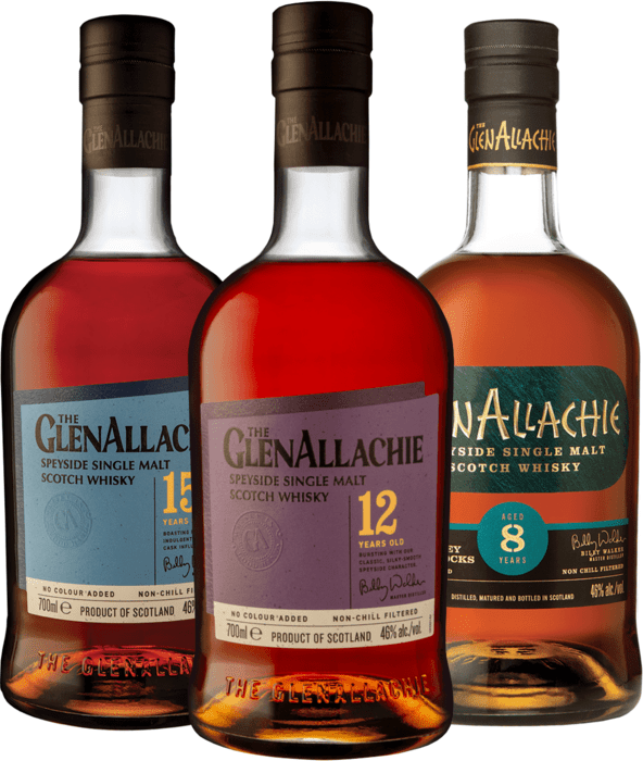 Bundle The GlenAllachie 8 Year Old Speyside + 12 Year Old + 15 Year Old