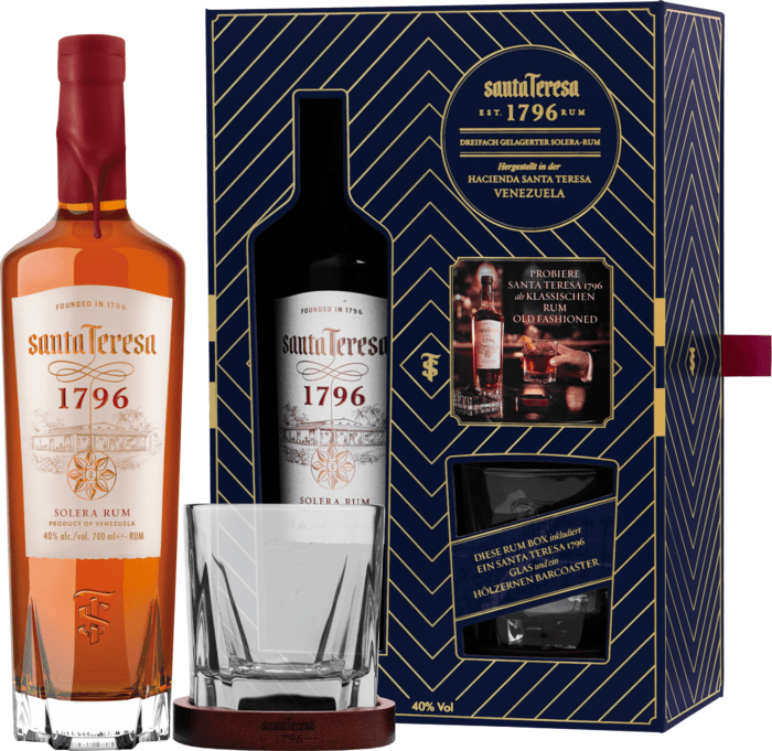 Santa Teresa 1796 + 1 pohár s podtáckou