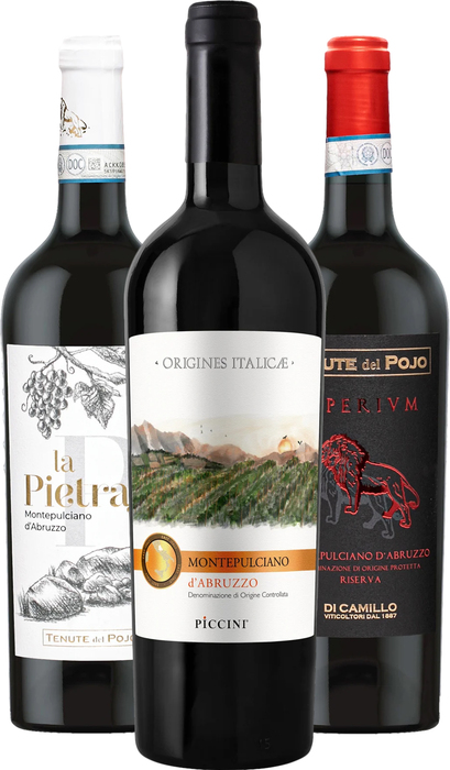 Set vín Montepulciano d&#039;Abruzzo DOC