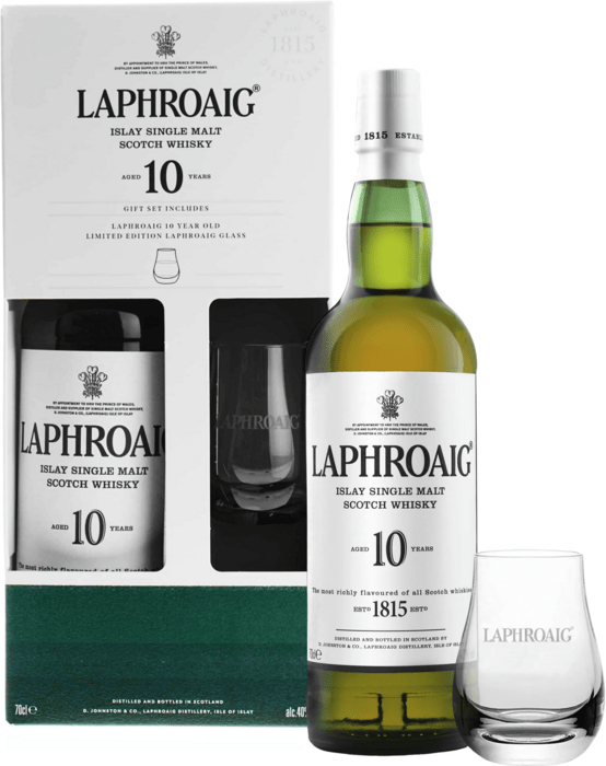 Laphroaig 10 Years Old + 1 glass