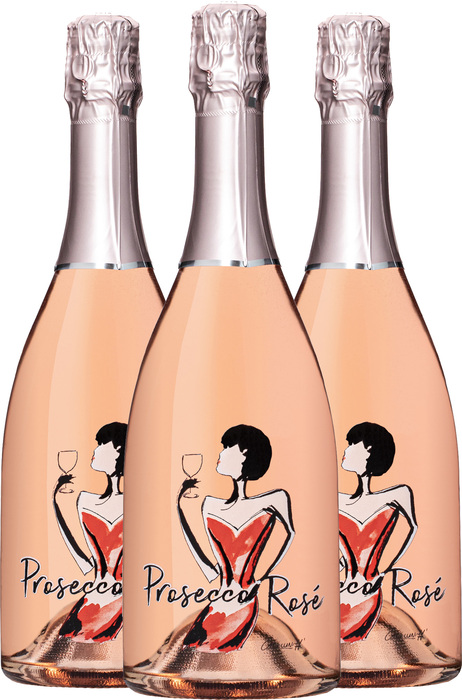 Set 3x Le Contesse Prosecco Rose