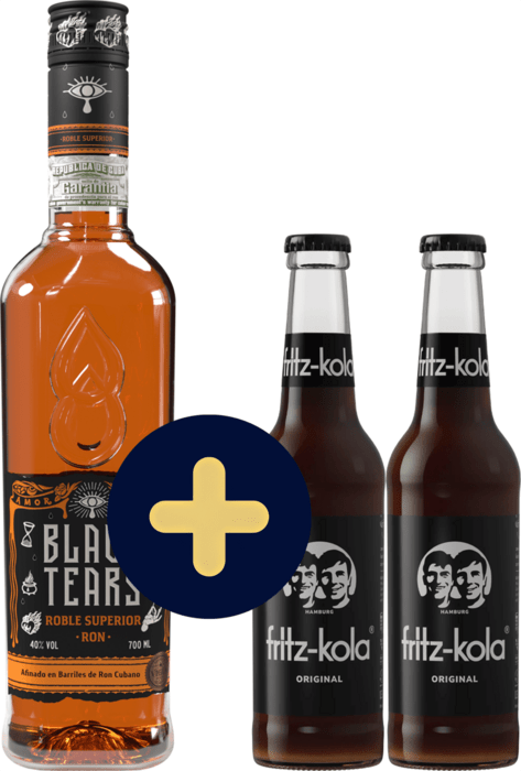 Bundle Black Tears Roble Superior Rum + 2x fritz-kola free