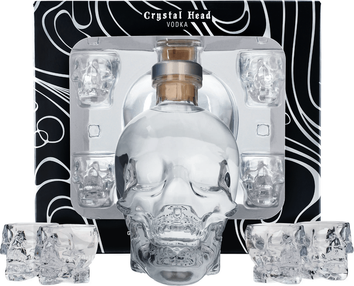 Crystal Head + 4 poháre