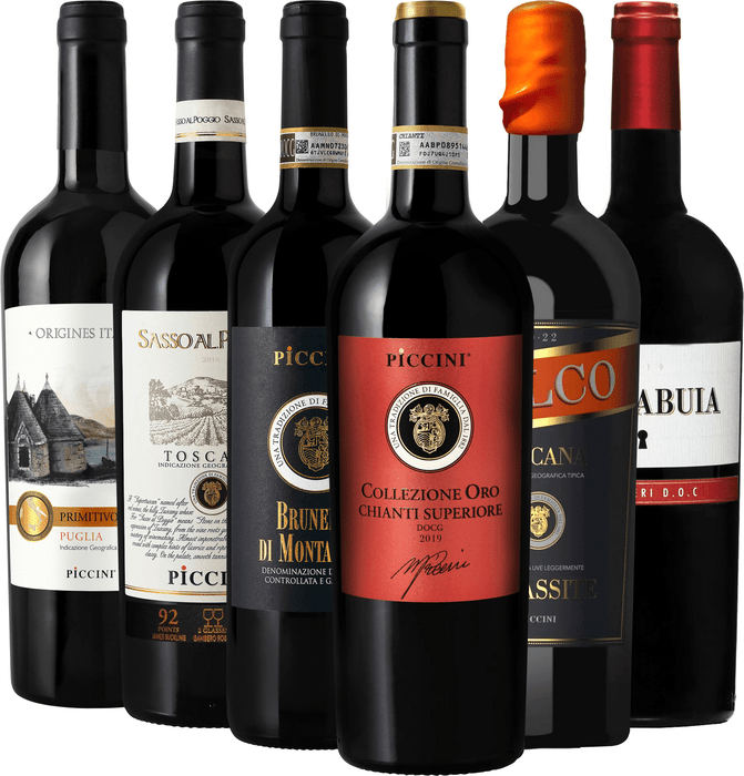 Bundle of 6 Piccini red wine