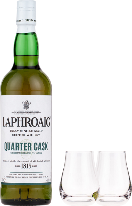 Laphroaig Quarter Cask + 2 sklenice