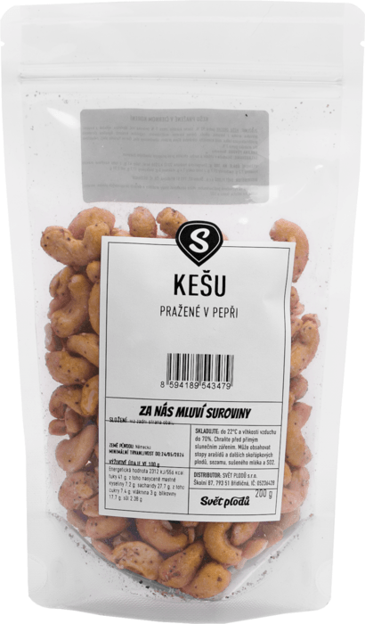 Svět plodů Cashews Roasted in Black Pepper 200 g