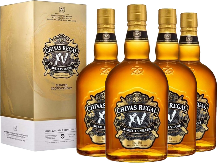 Bundle 4x Chivas Regal XV 15 Year Old
