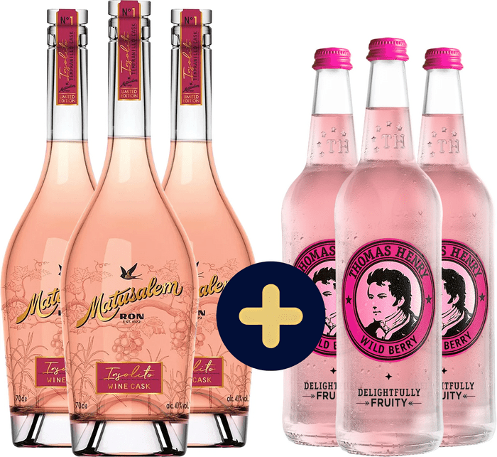 Set 3x Matusalem Insolito Wine Cask + 3x Thomas Henry Wild Berry 0,75l zdarma