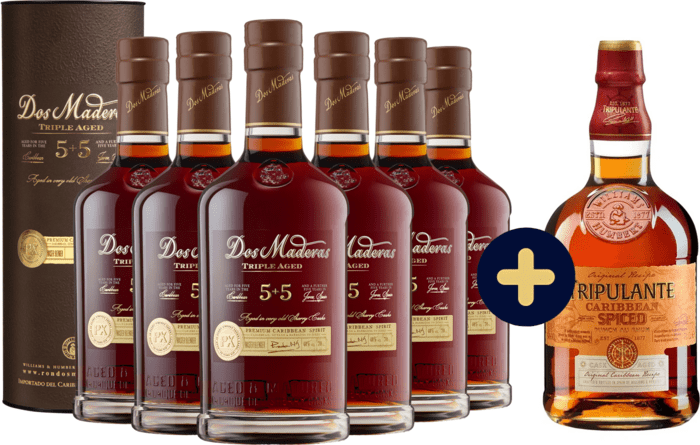 Bundle 6x Dos Maderas PX 5+5 + Tripulante Caribbean Spiced free