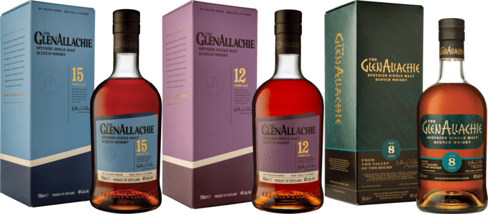 Bundle The GlenAllachie 8 Year Old Speyside + 12 Year Old + 15 Year Old
